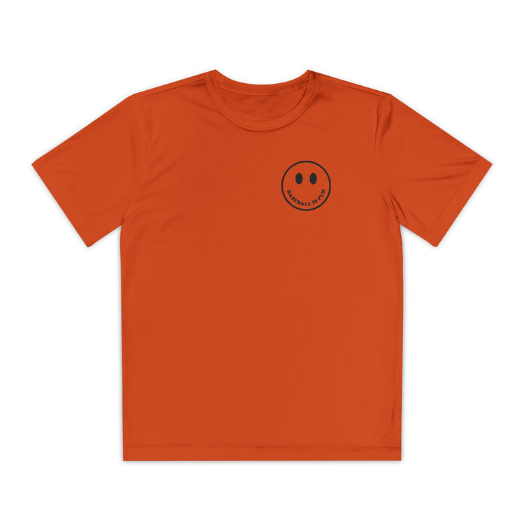 Kids Baseball Is Fun Dry Fit Tee - Rake Baseball Company - RAKE BASEBALL | BASEBALL T-SHIRT | BASEBALL CLOTHING | GOOD VIBES ONLY
