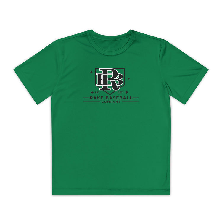 Kids Rake Baseball Homeplate Tee Dry Fit Tee - Rake Baseball Company - RAKE BASEBALL | BASEBALL T-SHIRT | BASEBALL CLOTHING | GOOD VIBES ONLY