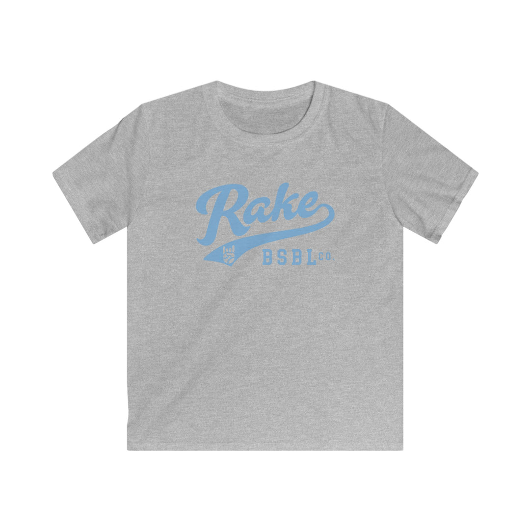 Kids Rake Light Blue Script Tee