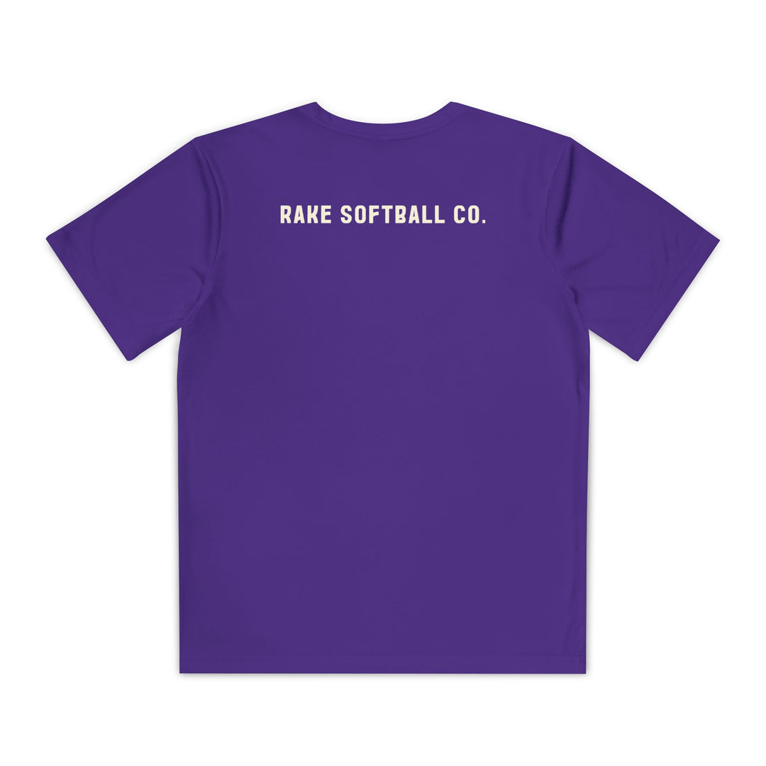 Kids Built To Rake Softball Dry Fit Tee - Rake Baseball Company - RAKE BASEBALL | BASEBALL T-SHIRT | BASEBALL CLOTHING | GOOD VIBES ONLY