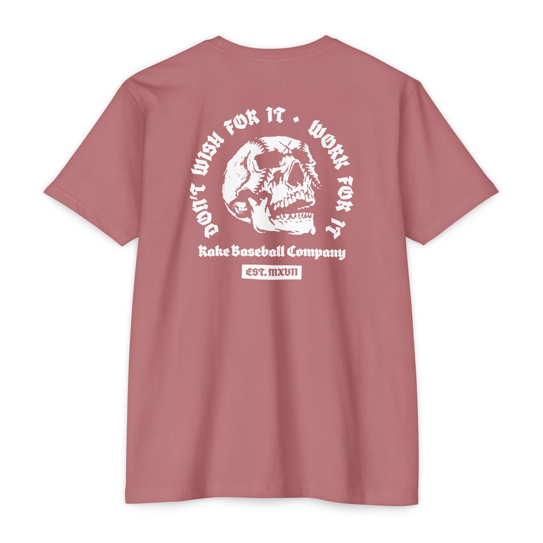 Skull Work For It Tee - Rake Baseball Company - RAKE BASEBALL | BASEBALL T-SHIRT | BASEBALL CLOTHING | GOOD VIBES ONLY