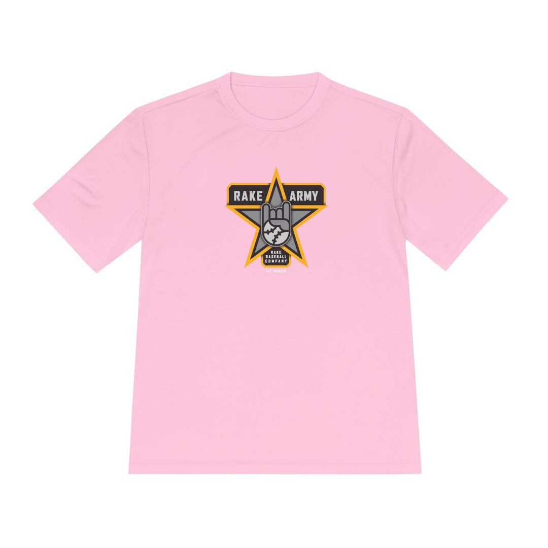 Rake Army Dry Fit Tee - Rake Baseball Company - RAKE BASEBALL | BASEBALL T-SHIRT | BASEBALL CLOTHING | GOOD VIBES ONLY