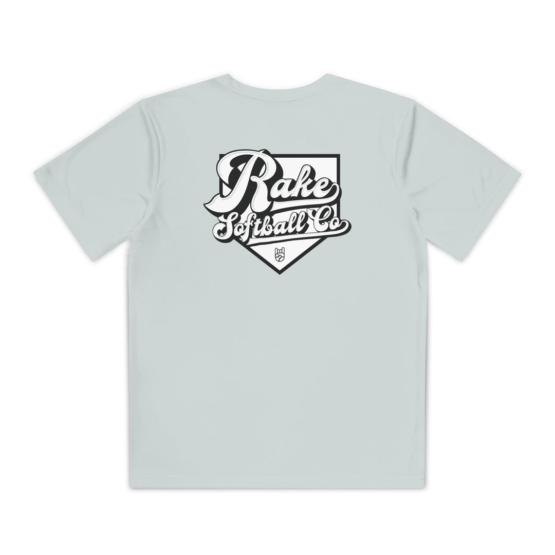 Kids Rake Softball Co. Dry Fit Tee - Rake Baseball Company - RAKE BASEBALL | BASEBALL T-SHIRT | BASEBALL CLOTHING | GOOD VIBES ONLY
