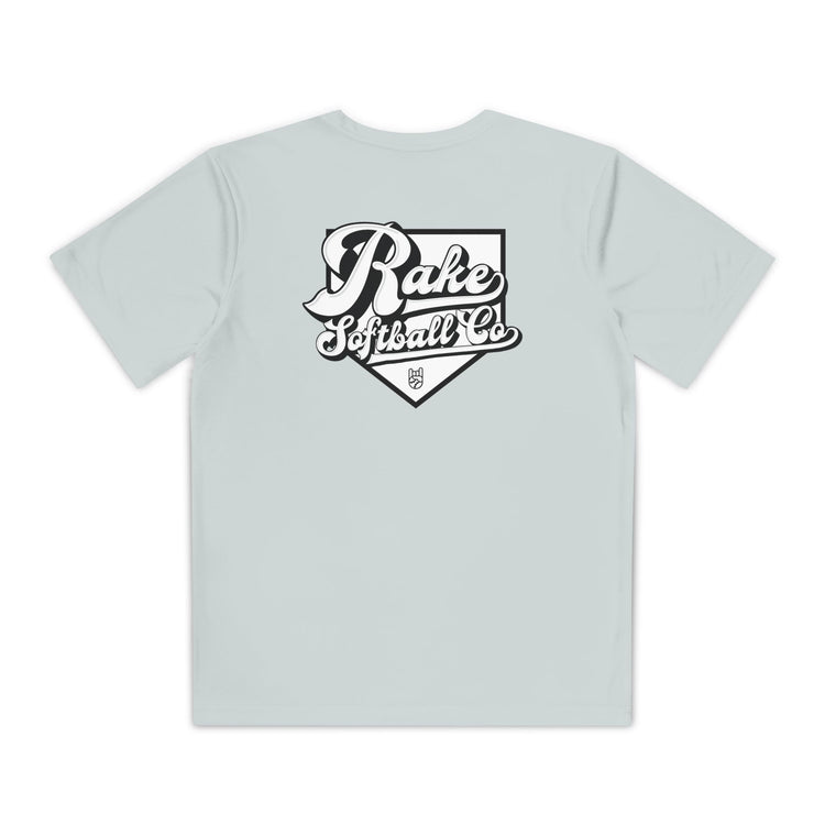 Kids Rake Softball Co. Dry Fit Tee - Rake Baseball Company - RAKE BASEBALL | BASEBALL T-SHIRT | BASEBALL CLOTHING | GOOD VIBES ONLY