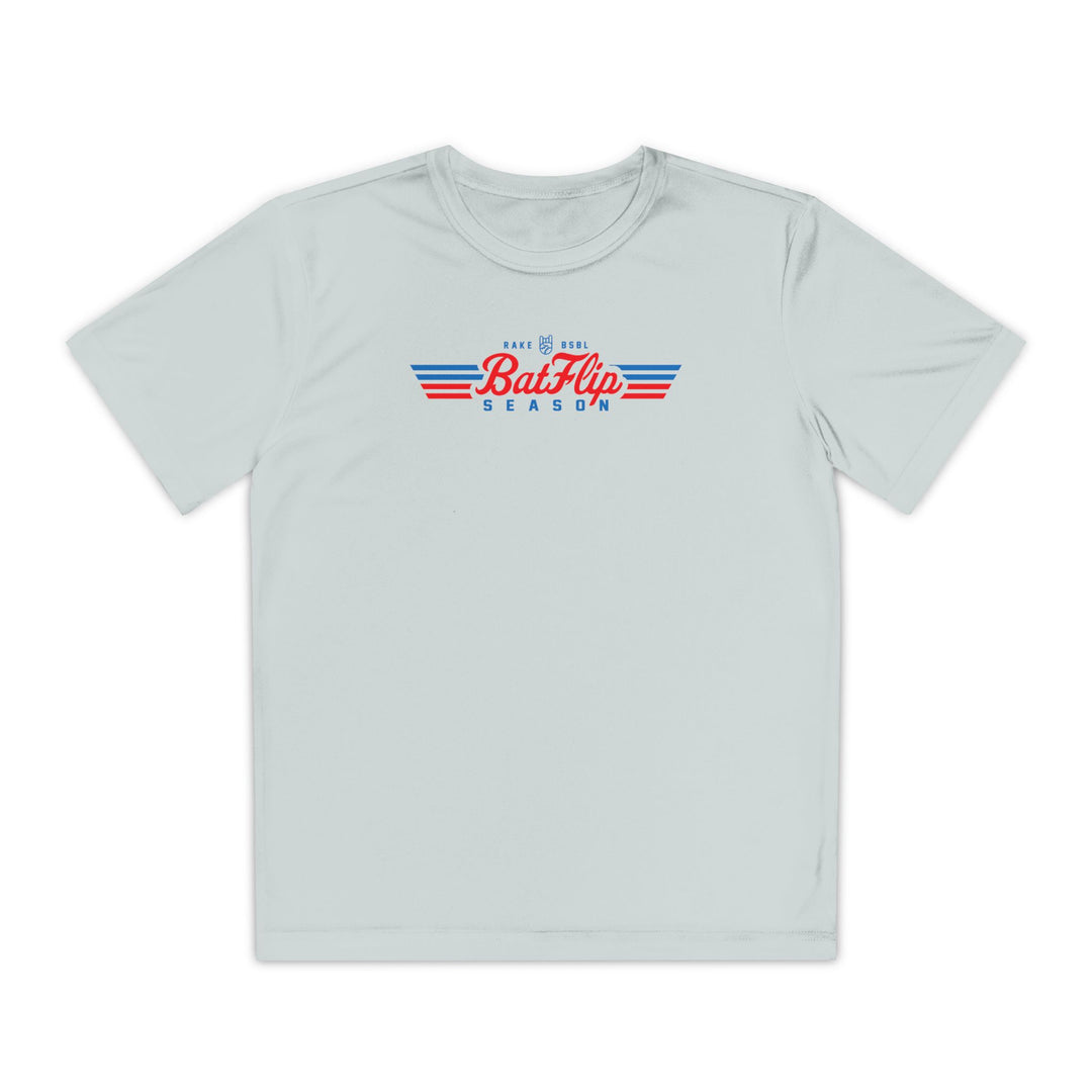 Kids Bat Flip Season Dry Fit Tee