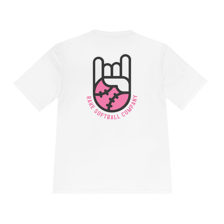 Rake Softball Company Dry Fit Tee - Rake Baseball Company - RAKE BASEBALL | BASEBALL T-SHIRT | BASEBALL CLOTHING | GOOD VIBES ONLY