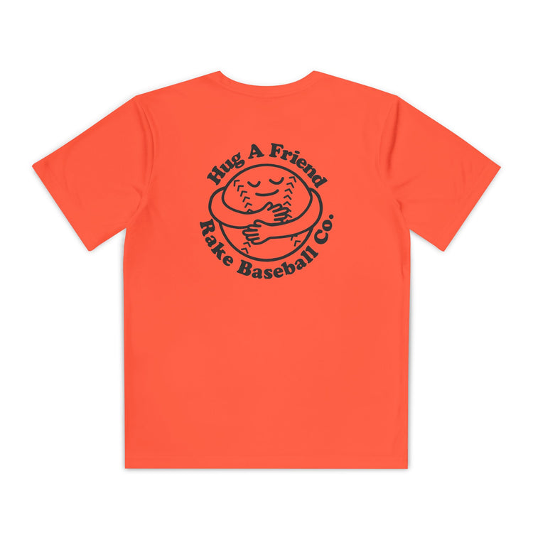 Kids Hug A Friend Dry Fit Tee - Rake Baseball Company - RAKE BASEBALL | BASEBALL T-SHIRT | BASEBALL CLOTHING | GOOD VIBES ONLY