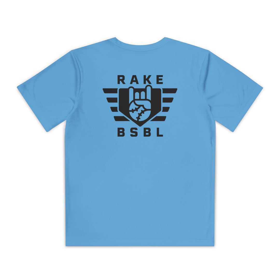 Kids Rake Flag Dry Fit Tee - Rake Baseball Company - RAKE BASEBALL | BASEBALL T-SHIRT | BASEBALL CLOTHING | GOOD VIBES ONLY