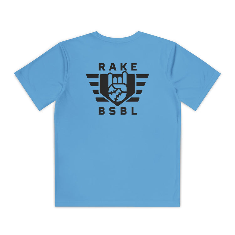 Kids Rake Flag Dry Fit Tee - Rake Baseball Company - RAKE BASEBALL | BASEBALL T-SHIRT | BASEBALL CLOTHING | GOOD VIBES ONLY