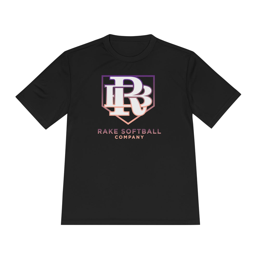 RB Homeplate Softball Dry Fit Tee - Rake Baseball Company - RAKE BASEBALL | BASEBALL T-SHIRT | BASEBALL CLOTHING | GOOD VIBES ONLY