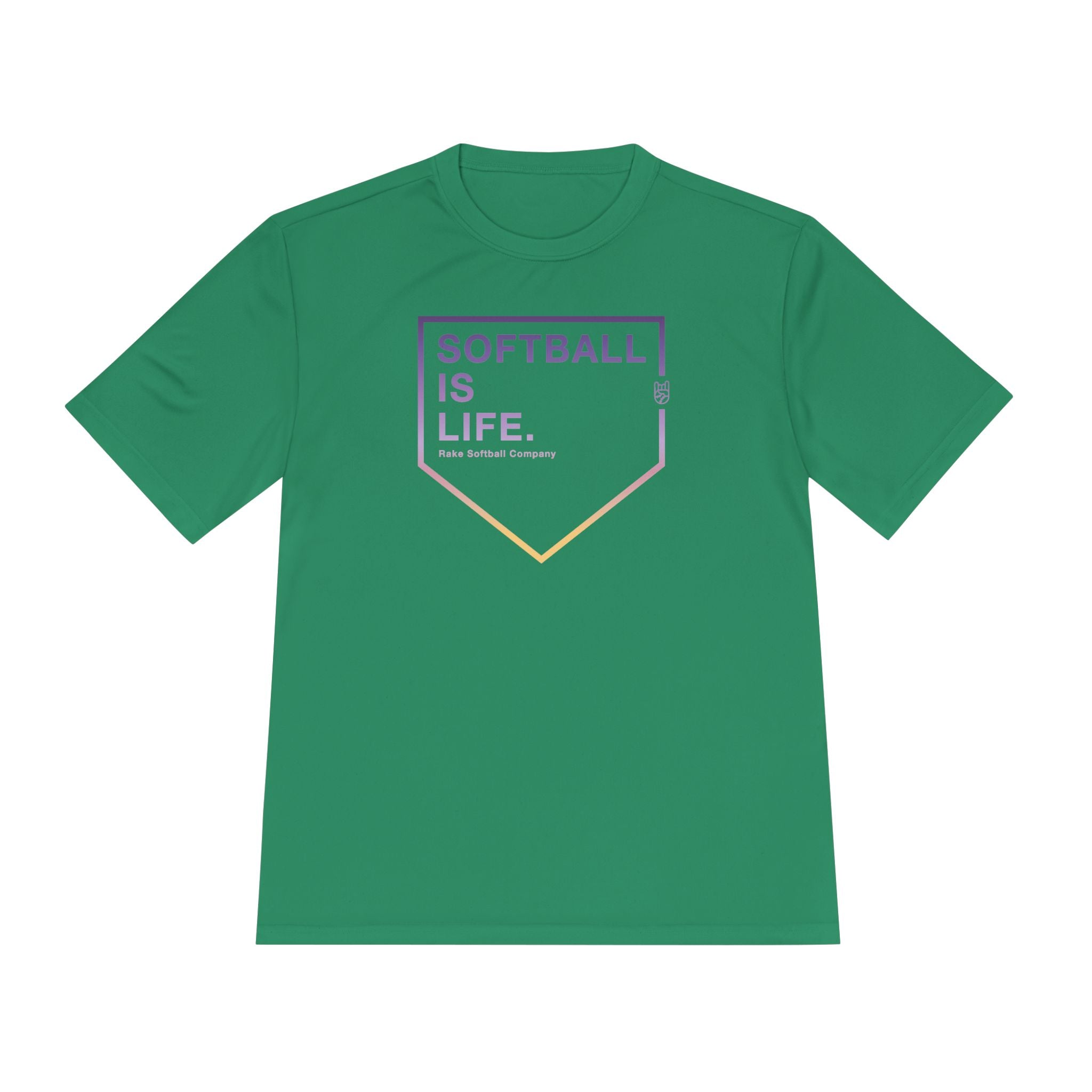 Softball Is Life Dry Fit Tee - Rake Baseball Company - RAKE BASEBALL | BASEBALL T-SHIRT | BASEBALL CLOTHING | GOOD VIBES ONLY