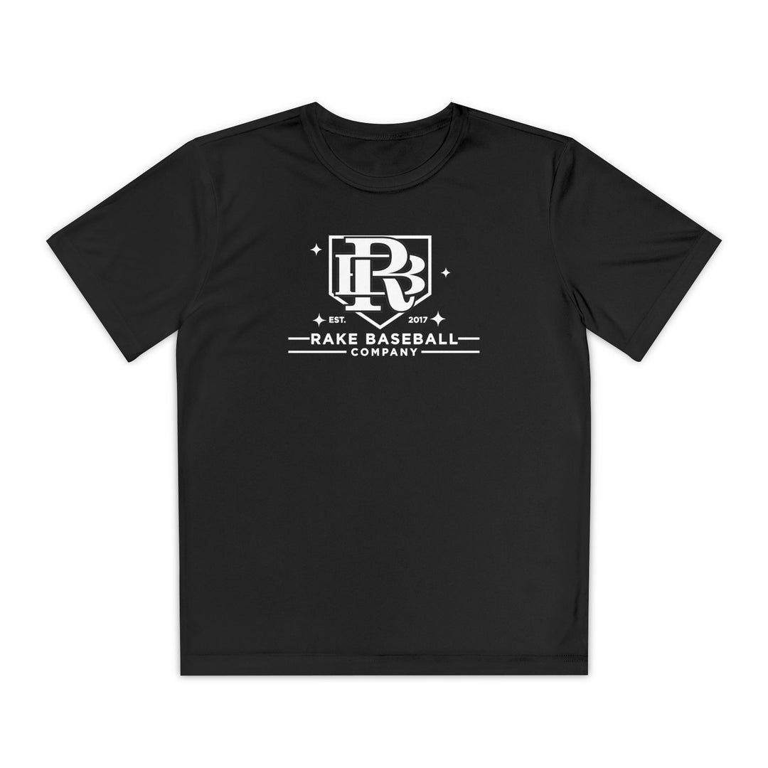 Kids Rake Baseball Homeplate Tee Dry Fit Tee - Rake Baseball Company - RAKE BASEBALL | BASEBALL T-SHIRT | BASEBALL CLOTHING | GOOD VIBES ONLY