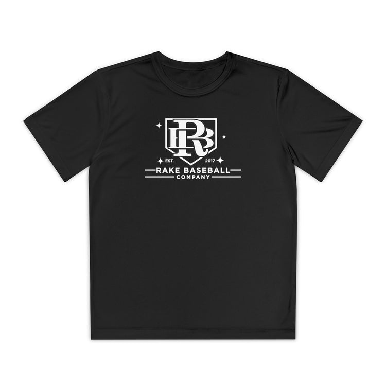 Kids Rake Baseball Homeplate Tee Dry Fit Tee - Rake Baseball Company - RAKE BASEBALL | BASEBALL T-SHIRT | BASEBALL CLOTHING | GOOD VIBES ONLY