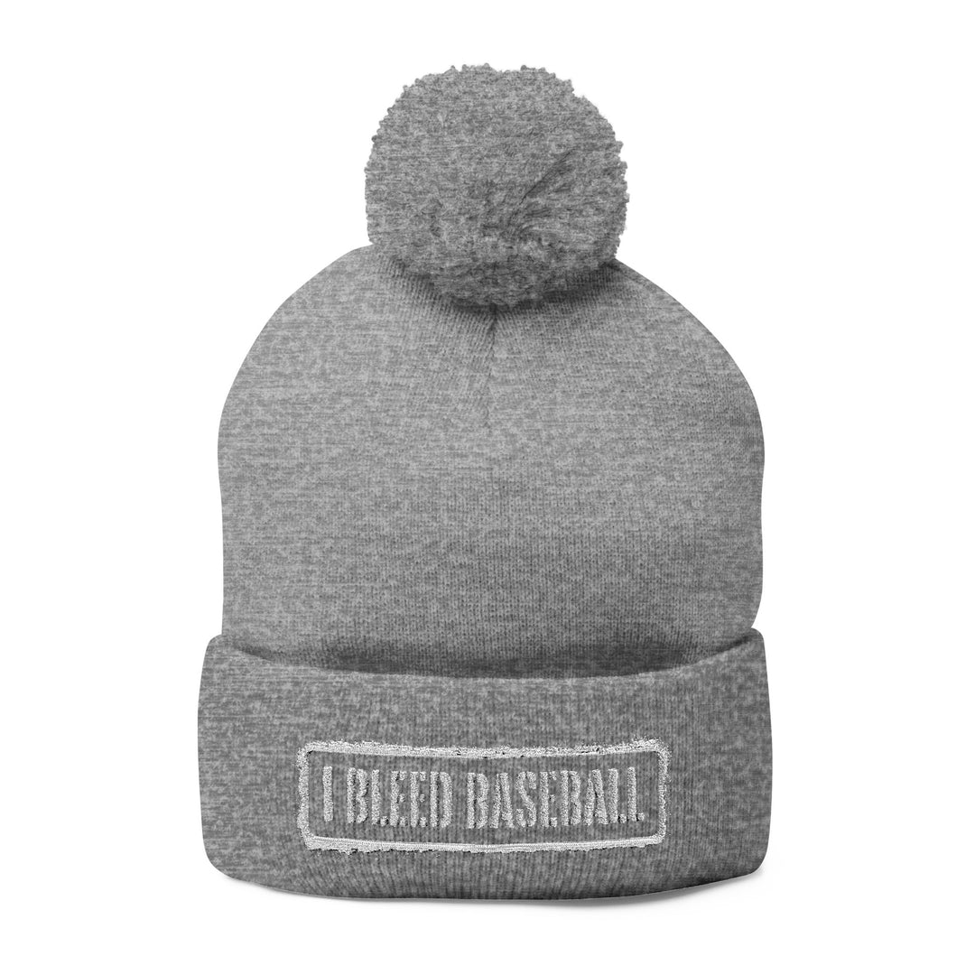 I Bleed Baseball Pom-Pom Beanie