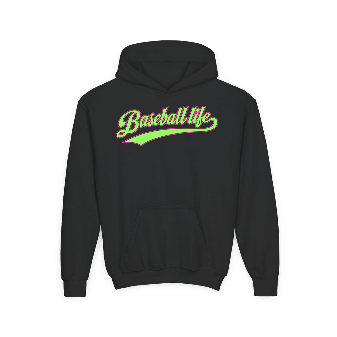 Kids Baseball Life Green Edition Hoodie