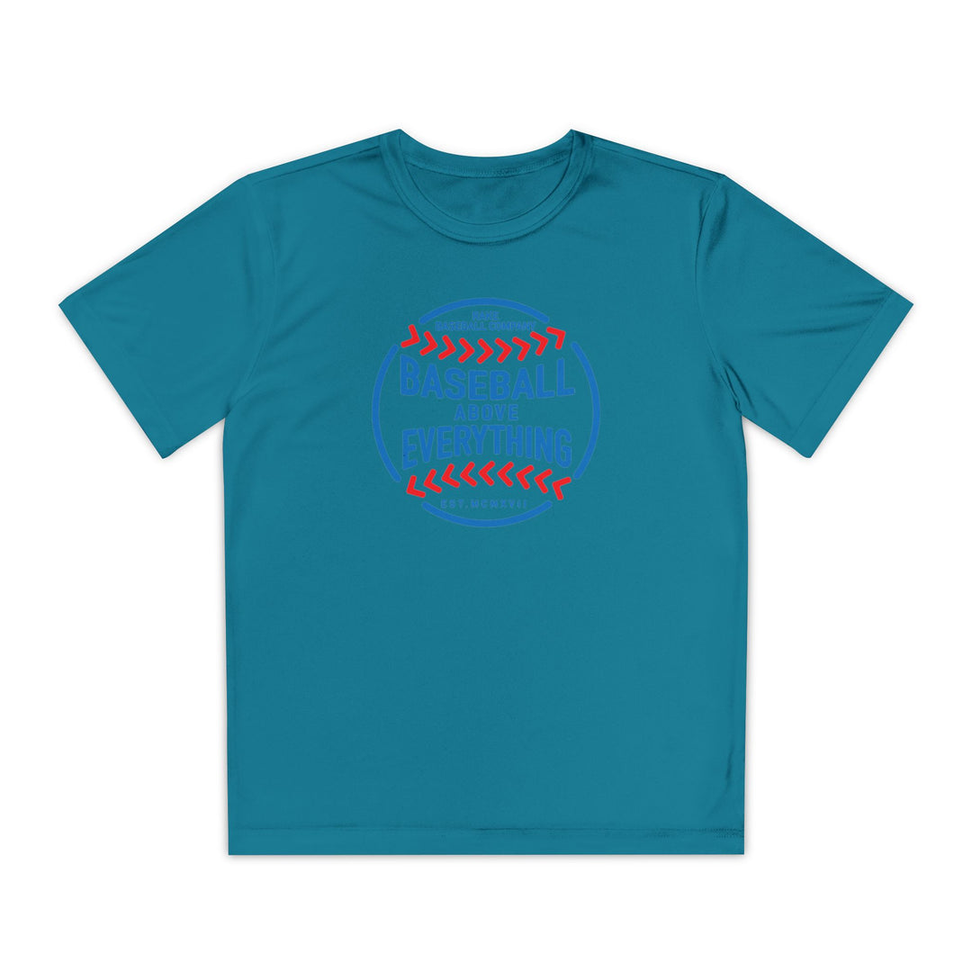 Kids Baseball Above Everything Dry Fit Tee - Rake Baseball Company - RAKE BASEBALL | BASEBALL T-SHIRT | BASEBALL CLOTHING | GOOD VIBES ONLY