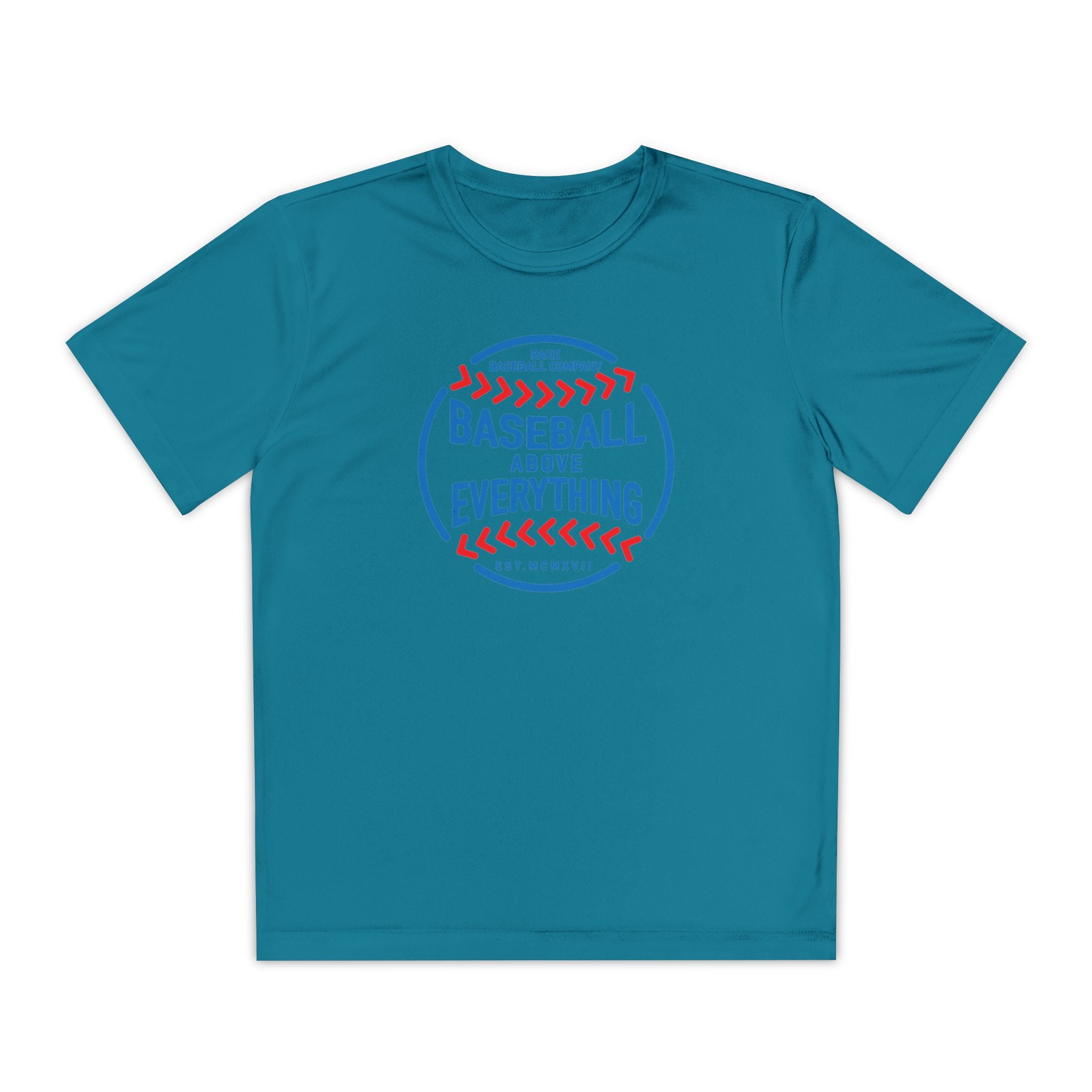 Kids Baseball Above Everything Dry Fit Tee - Rake Baseball Company - RAKE BASEBALL | BASEBALL T-SHIRT | BASEBALL CLOTHING | GOOD VIBES ONLY