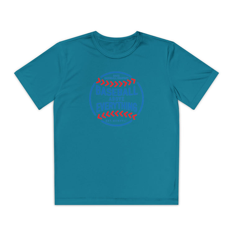 Kids Baseball Above Everything Dry Fit Tee - Rake Baseball Company - RAKE BASEBALL | BASEBALL T-SHIRT | BASEBALL CLOTHING | GOOD VIBES ONLY