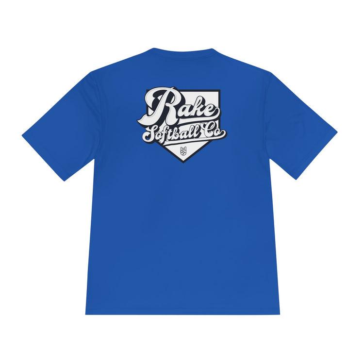 Rake Softball Co. Dry Fit Tee - Rake Baseball Company - RAKE BASEBALL | BASEBALL T-SHIRT | BASEBALL CLOTHING | GOOD VIBES ONLY