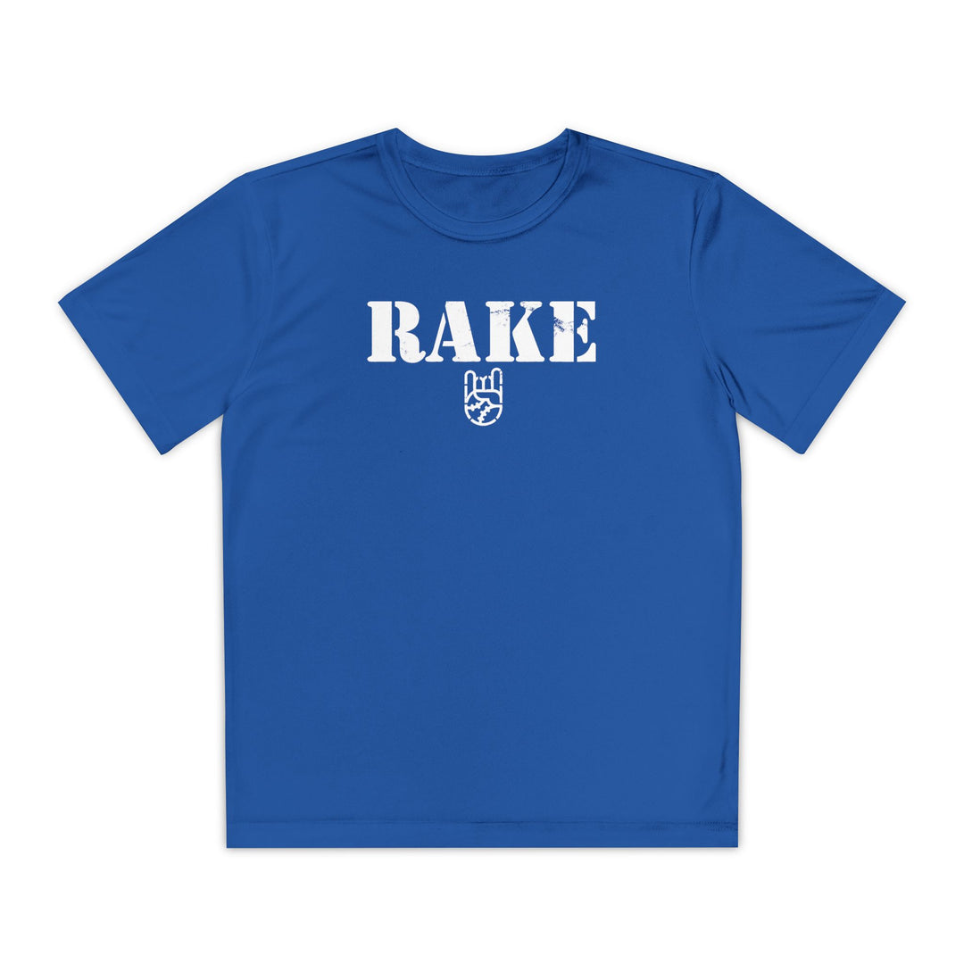 Kids Rake Stencil Dry Fit Tee - Rake Baseball Company - RAKE BASEBALL | BASEBALL T-SHIRT | BASEBALL CLOTHING | GOOD VIBES ONLY