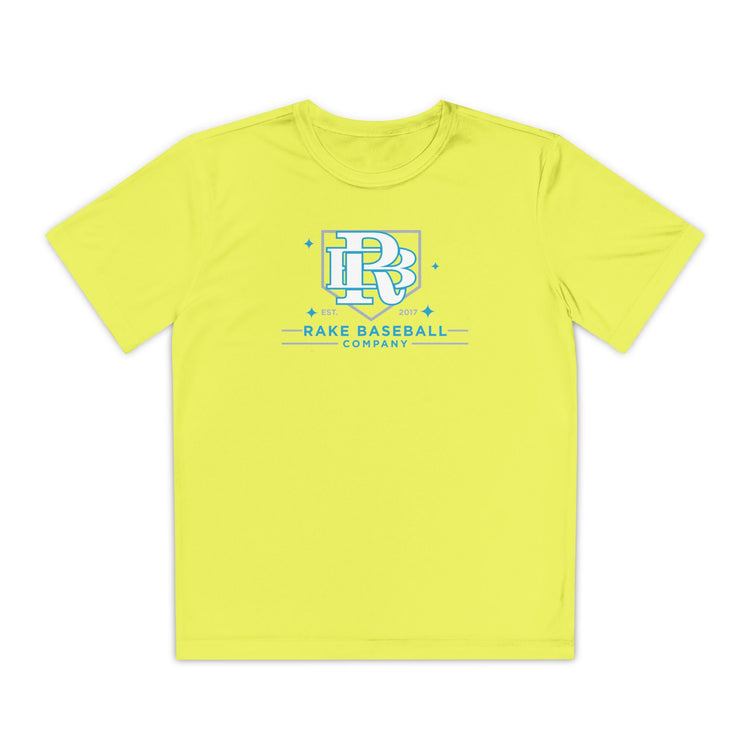 Kids Rake Baseball Homeplate Tee Dry Fit Tee - Rake Baseball Company - RAKE BASEBALL | BASEBALL T-SHIRT | BASEBALL CLOTHING | GOOD VIBES ONLY