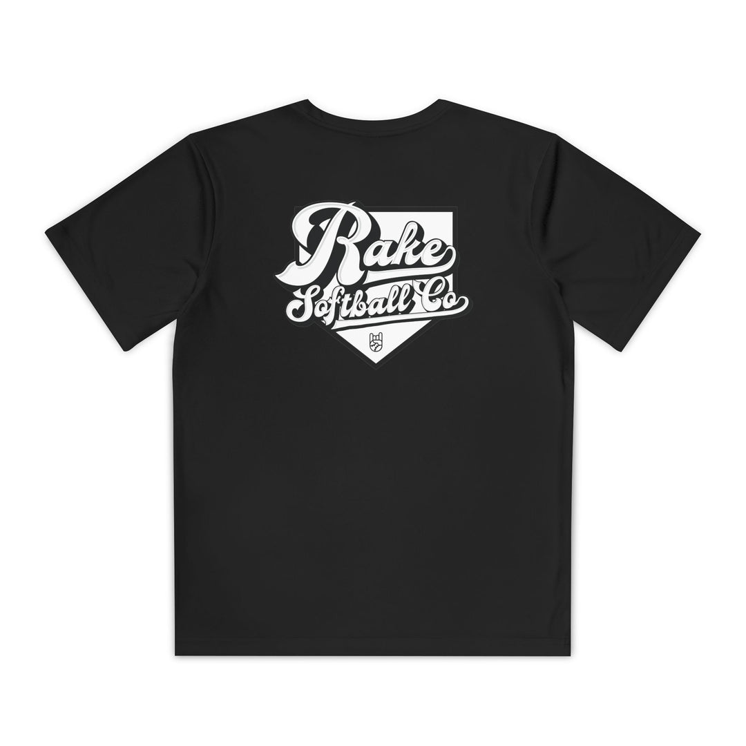 Kids Rake Softball Co. Dry Fit Tee - Rake Baseball Company - RAKE BASEBALL | BASEBALL T-SHIRT | BASEBALL CLOTHING | GOOD VIBES ONLY
