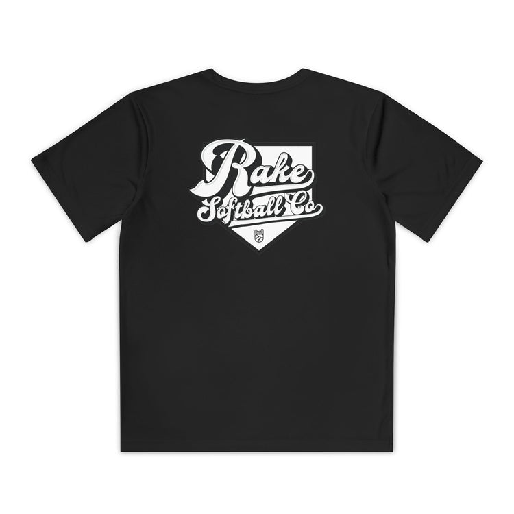 Kids Rake Softball Co. Dry Fit Tee - Rake Baseball Company - RAKE BASEBALL | BASEBALL T-SHIRT | BASEBALL CLOTHING | GOOD VIBES ONLY