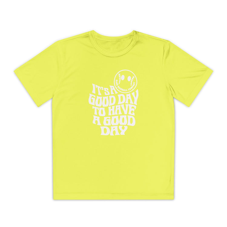 Kids It's A Good Day Dry Fit Tee - Rake Baseball Company - RAKE BASEBALL | BASEBALL T-SHIRT | BASEBALL CLOTHING | GOOD VIBES ONLY
