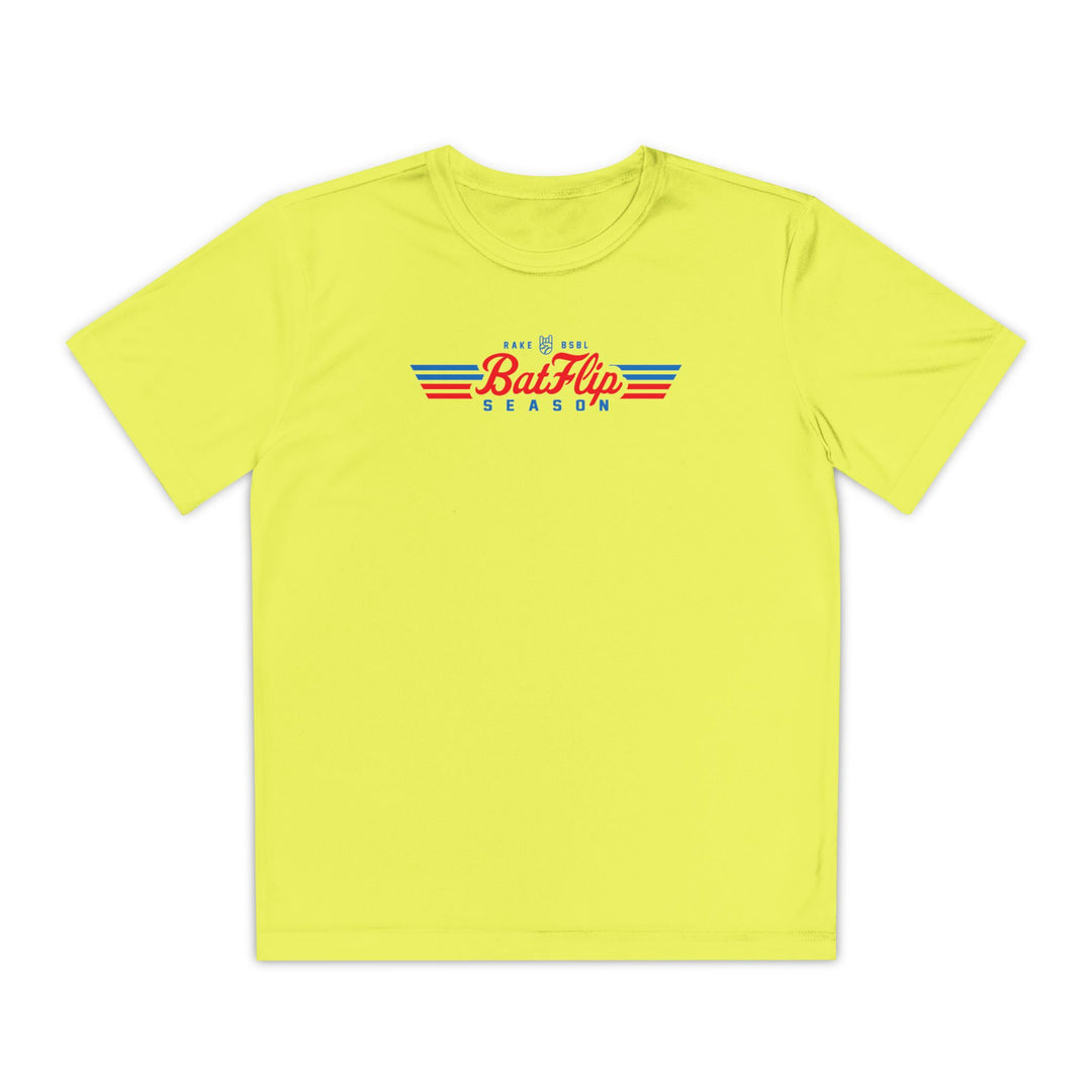 Kids Bat Flip Season Dry Fit Tee