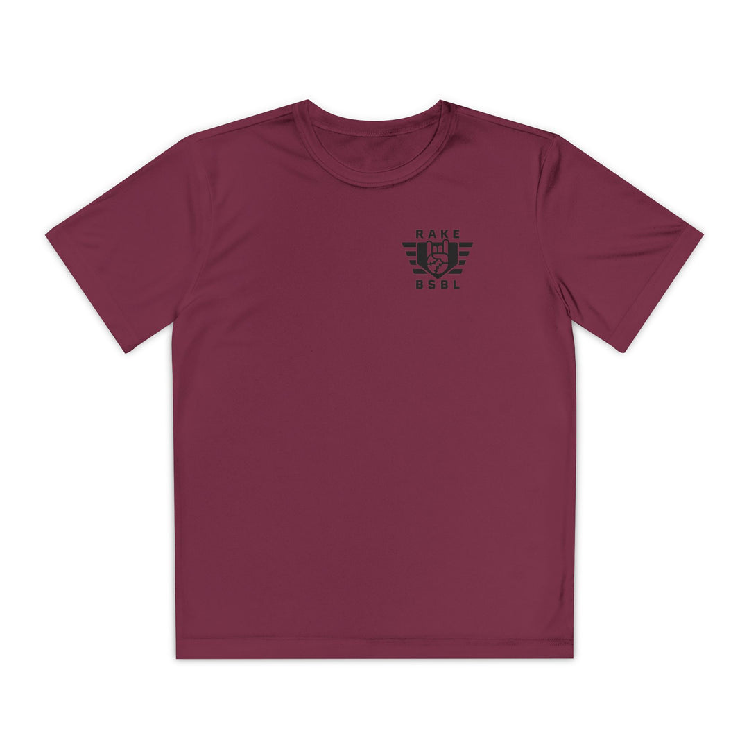 Kids Rake Flag Dry Fit Tee - Rake Baseball Company - RAKE BASEBALL | BASEBALL T-SHIRT | BASEBALL CLOTHING | GOOD VIBES ONLY