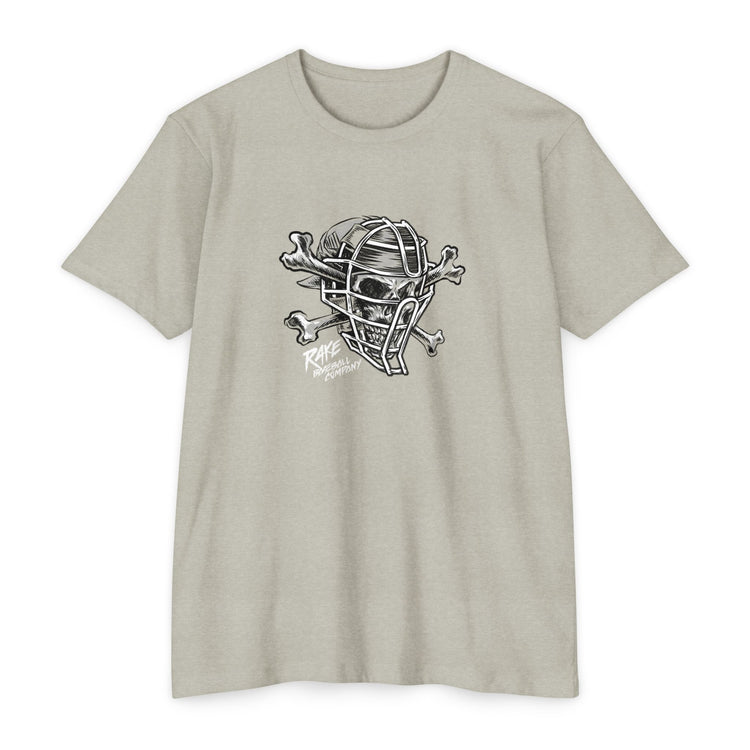 Skull & Bones Catching Tee - Rake Baseball Company - RAKE BASEBALL | BASEBALL T-SHIRT | BASEBALL CLOTHING | GOOD VIBES ONLY