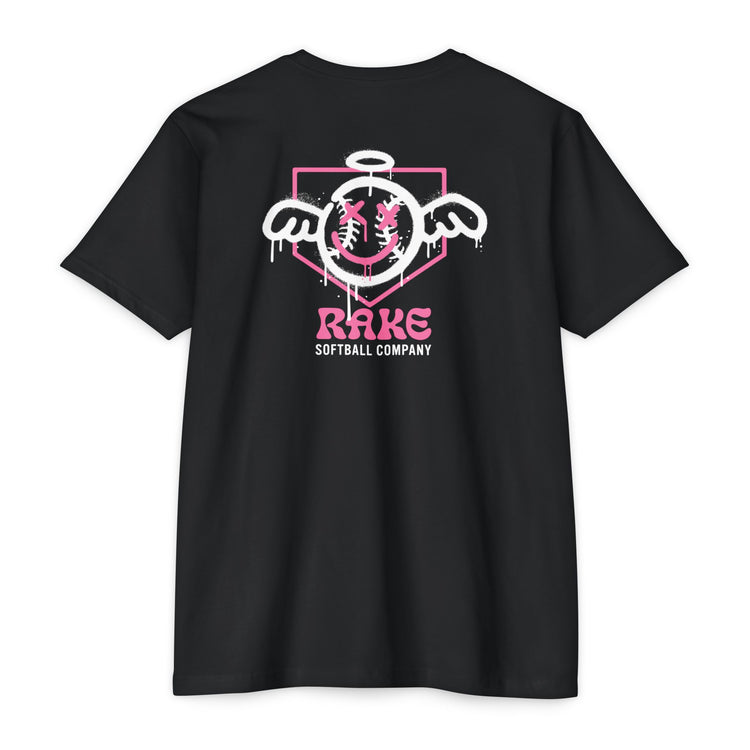 She Angel Drip Softball Tee - Rake Baseball Company - RAKE BASEBALL | BASEBALL T-SHIRT | BASEBALL CLOTHING | GOOD VIBES ONLY