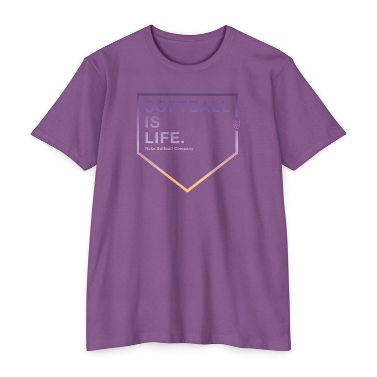 Softball Is Life Tee - Rake Baseball Company - RAKE BASEBALL | BASEBALL T-SHIRT | BASEBALL CLOTHING | GOOD VIBES ONLY