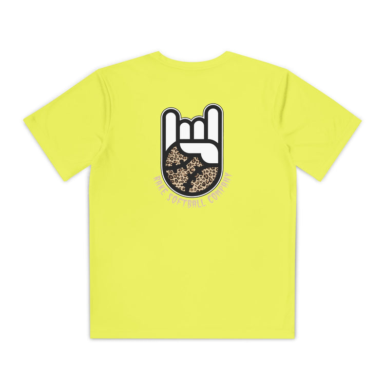 Kids Rake Cheetah Softball Company Dry Fit Tee - Rake Baseball Company - RAKE BASEBALL | BASEBALL T-SHIRT | BASEBALL CLOTHING | GOOD VIBES ONLY