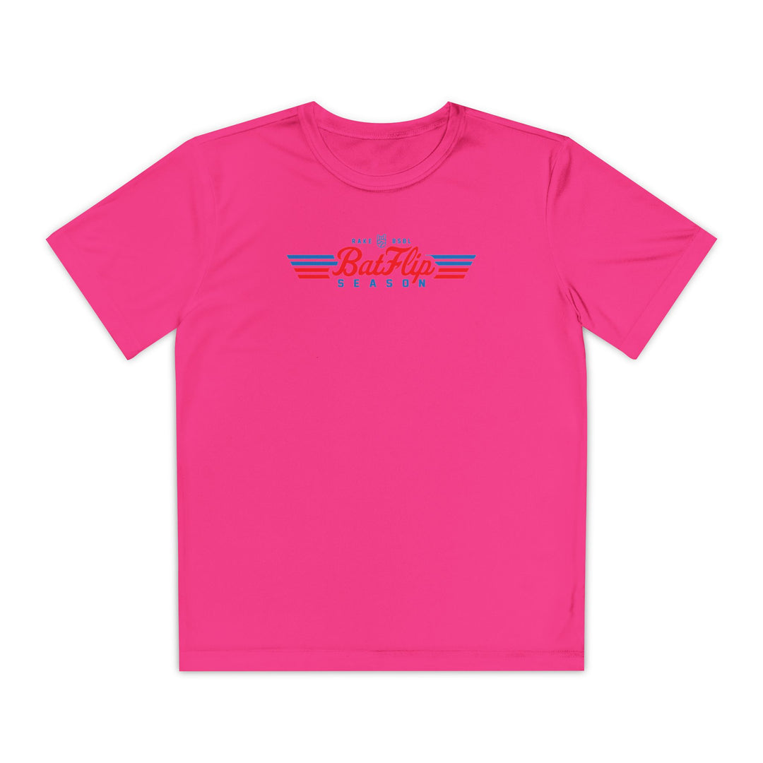 Kids Bat Flip Season Dry Fit Tee