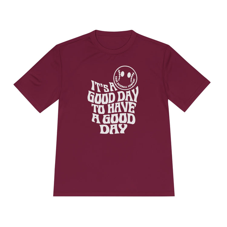 It's A Good Day Dry Fit Tee - Rake Baseball Company - RAKE BASEBALL | BASEBALL T-SHIRT | BASEBALL CLOTHING | GOOD VIBES ONLY