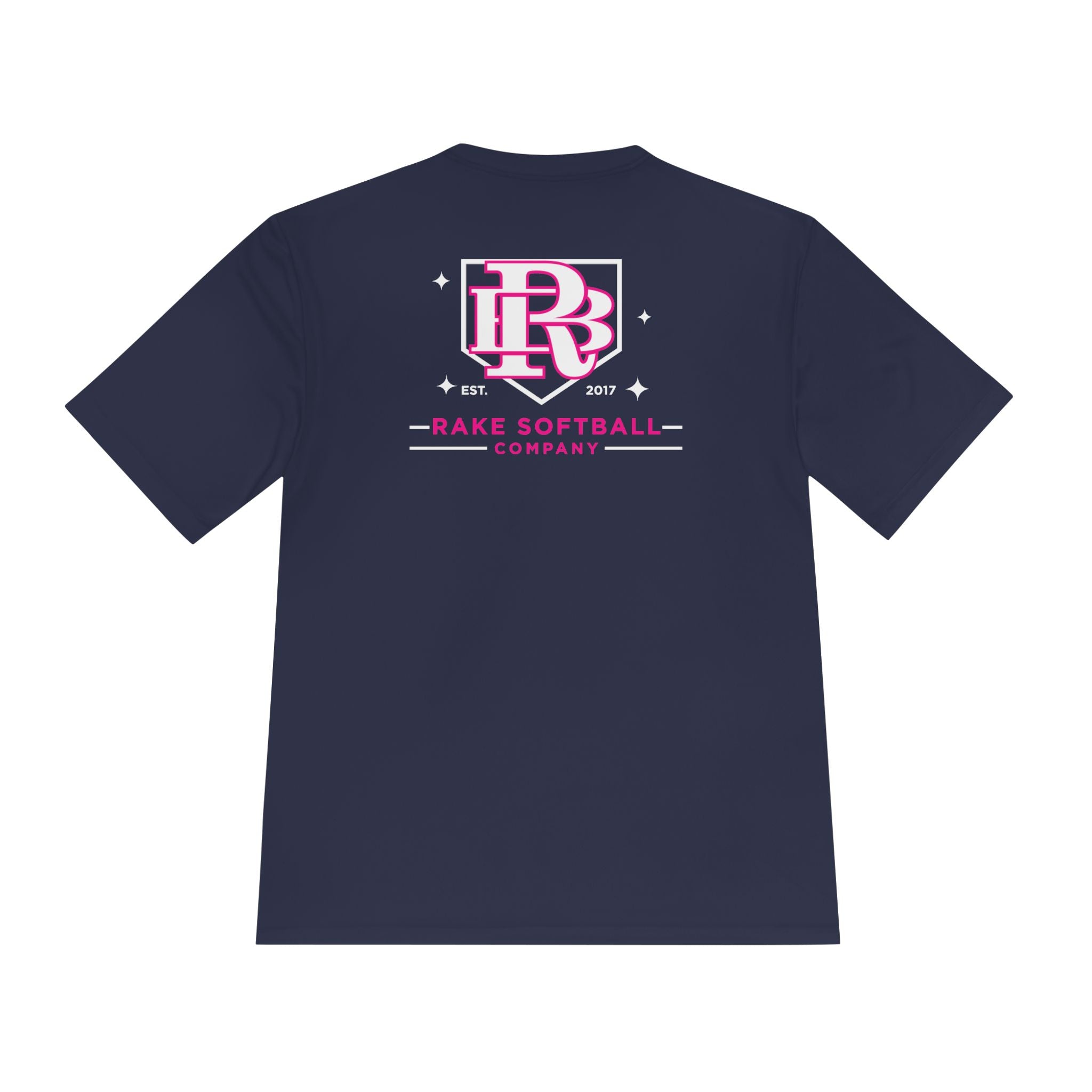 RB Homeplate Softball Dry Fit Tee - Rake Baseball Company - RAKE BASEBALL | BASEBALL T-SHIRT | BASEBALL CLOTHING | GOOD VIBES ONLY