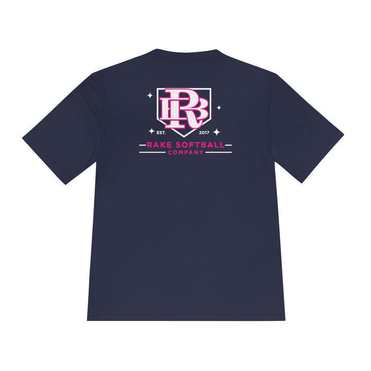 RB Homeplate Softball Dry Fit Tee - Rake Baseball Company - RAKE BASEBALL | BASEBALL T-SHIRT | BASEBALL CLOTHING | GOOD VIBES ONLY