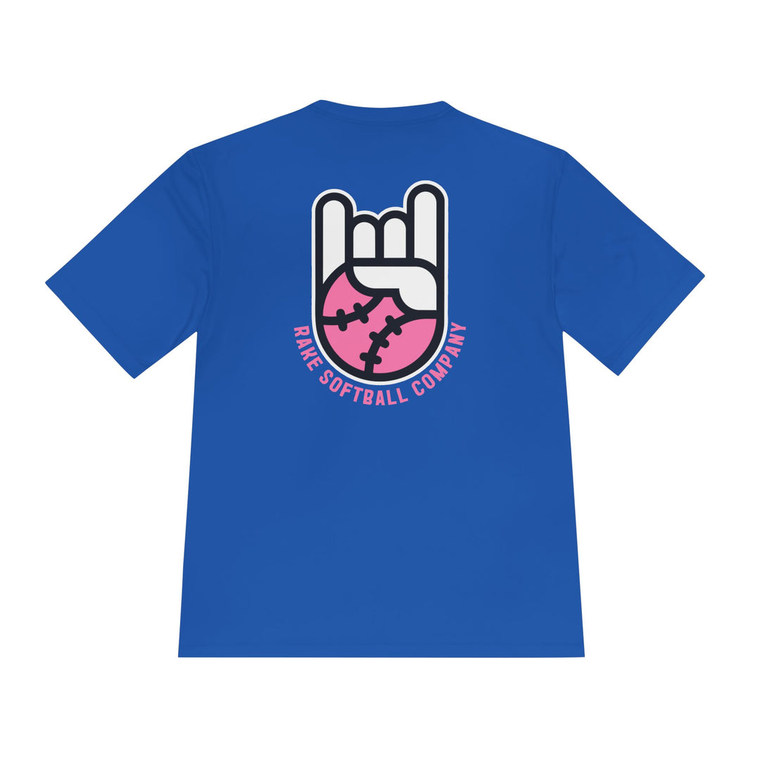 Rake Softball Company Dry Fit Tee - Rake Baseball Company - RAKE BASEBALL | BASEBALL T-SHIRT | BASEBALL CLOTHING | GOOD VIBES ONLY