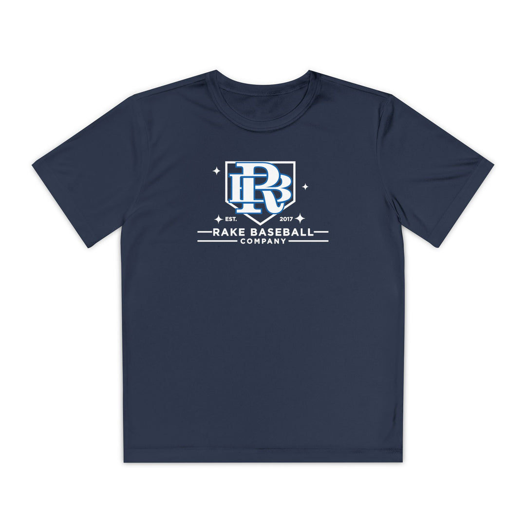 Kids Rake Baseball Homeplate Tee Dry Fit Tee - Rake Baseball Company - RAKE BASEBALL | BASEBALL T-SHIRT | BASEBALL CLOTHING | GOOD VIBES ONLY