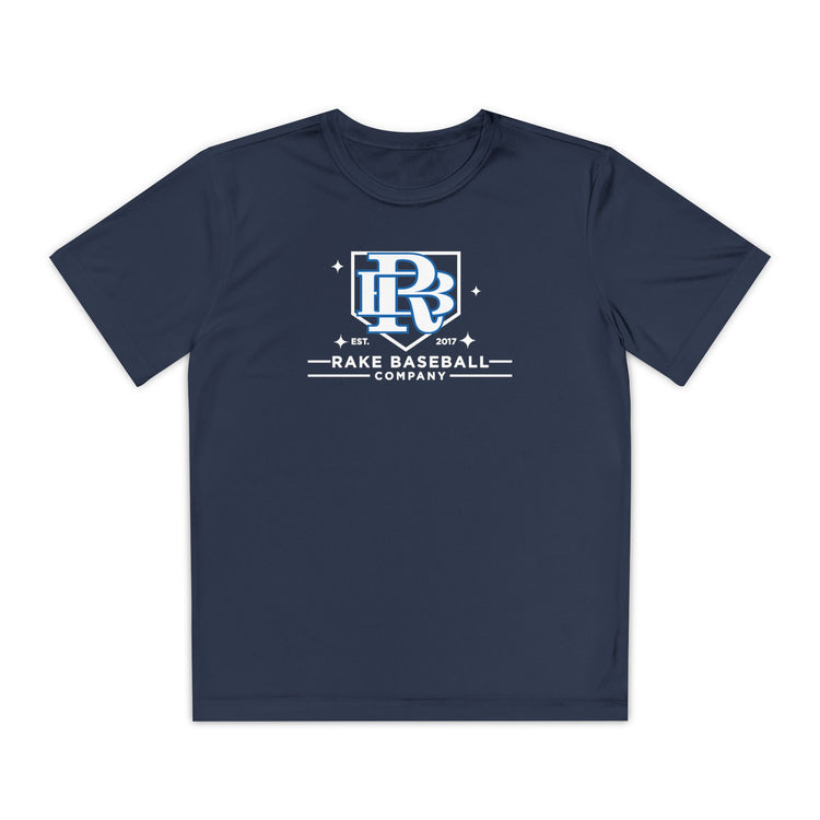 Kids Rake Baseball Homeplate Tee Dry Fit Tee - Rake Baseball Company - RAKE BASEBALL | BASEBALL T-SHIRT | BASEBALL CLOTHING | GOOD VIBES ONLY