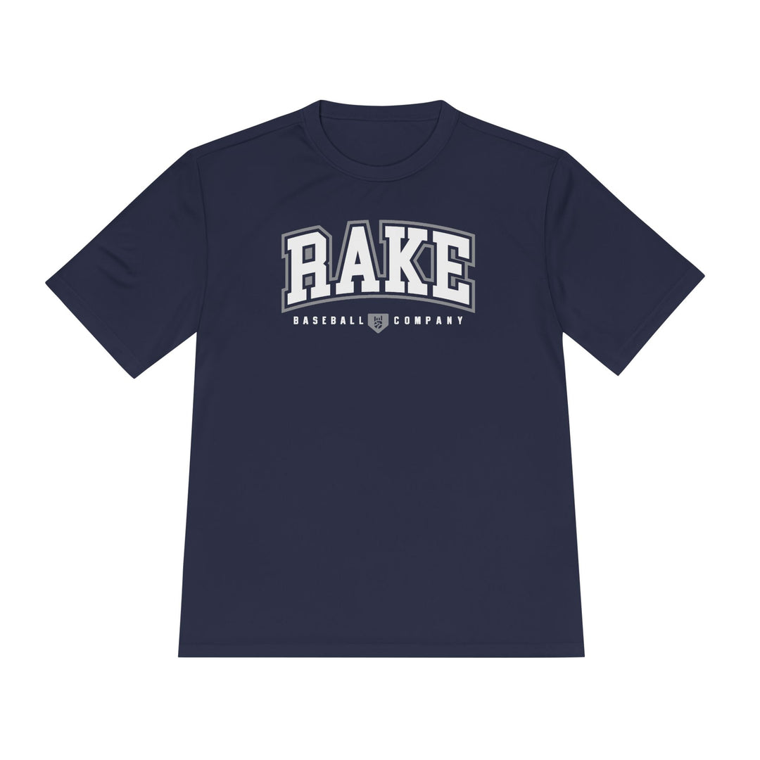 Rake Collegiate Baseball Dry Fit Tee - Rake Baseball Company - RAKE BASEBALL | BASEBALL T-SHIRT | BASEBALL CLOTHING | GOOD VIBES ONLY
