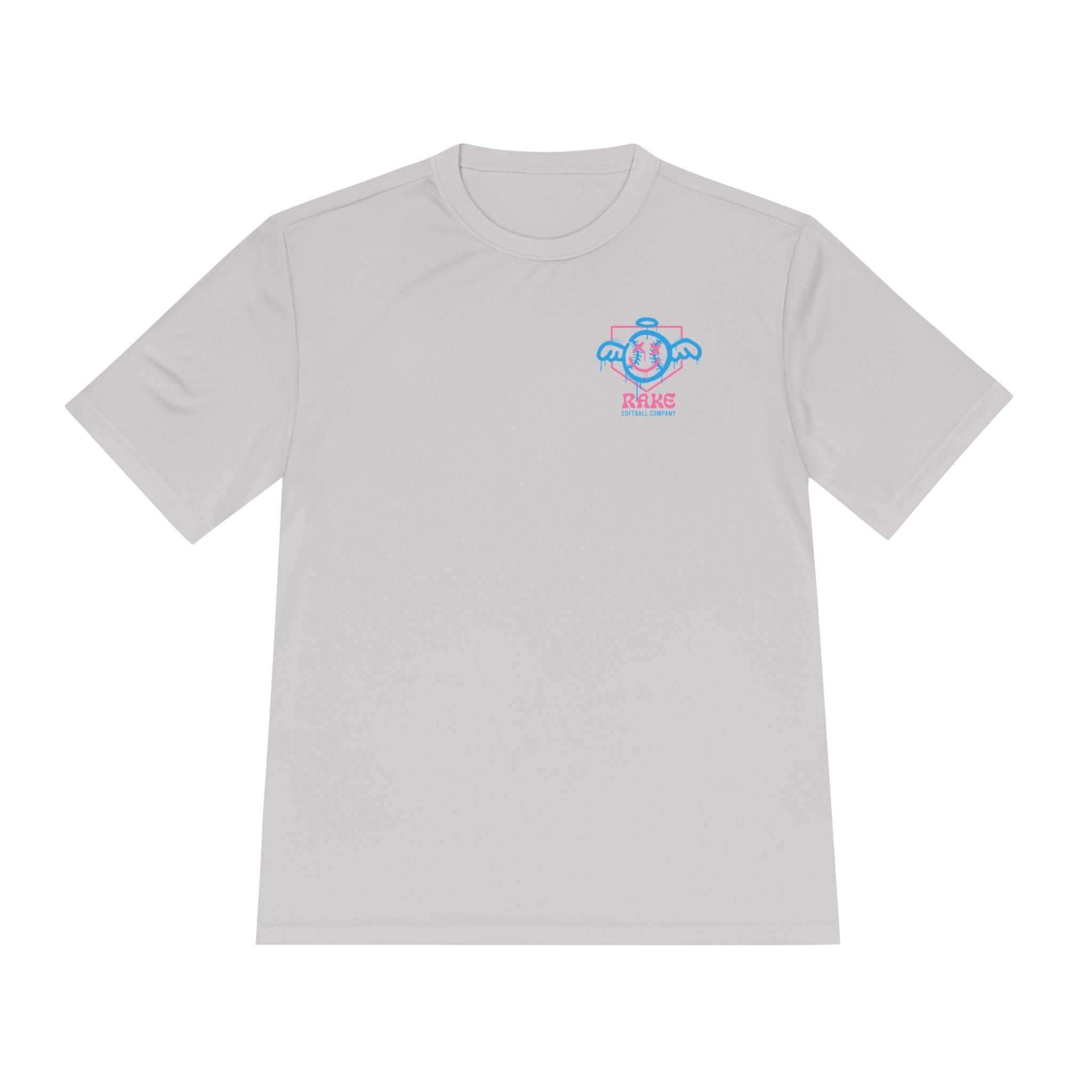 She Angel Drip Softball Dry Fit Tee - Rake Baseball Company - RAKE BASEBALL | BASEBALL T-SHIRT | BASEBALL CLOTHING | GOOD VIBES ONLY