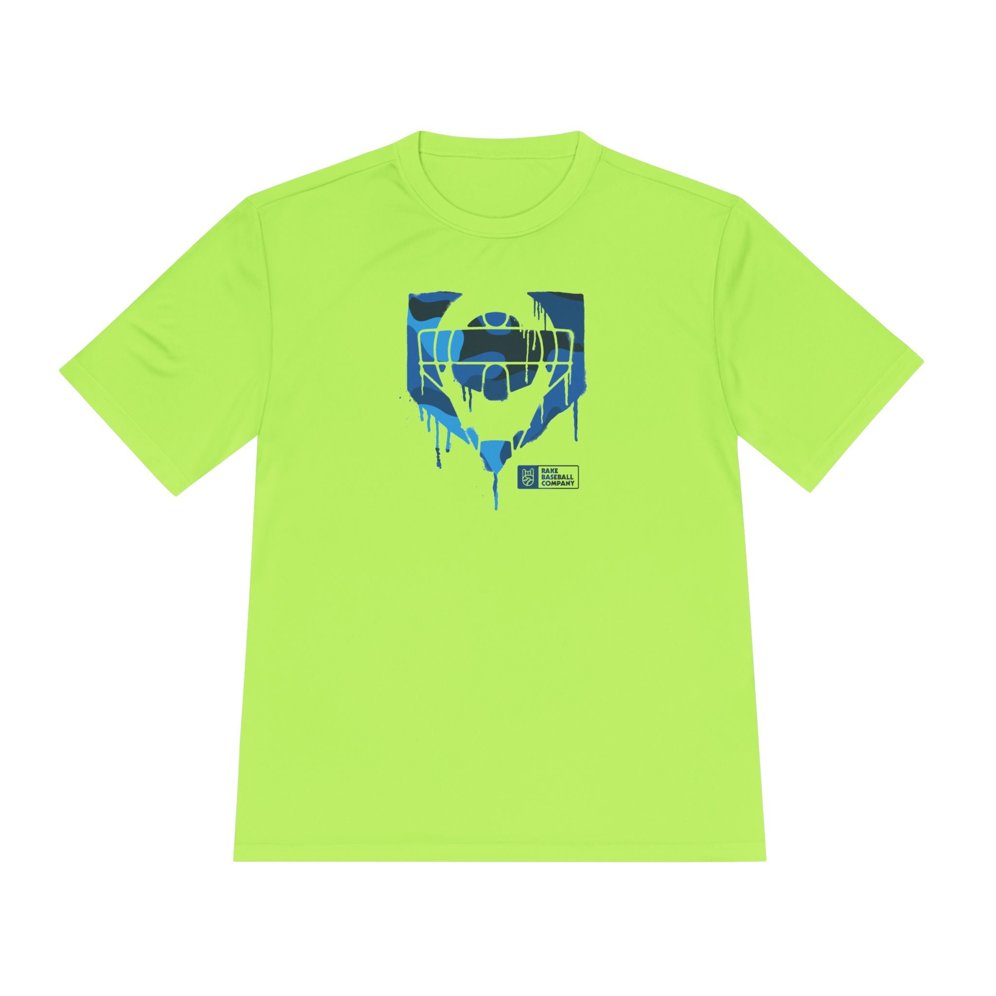 Catcher's Blue Camo Drip Dry Fit Tee - Rake Baseball Company - RAKE BASEBALL | BASEBALL T-SHIRT | BASEBALL CLOTHING | GOOD VIBES ONLY
