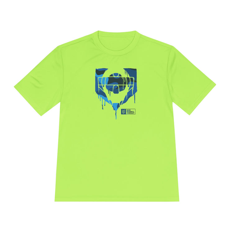 Catcher's Blue Camo Drip Dry Fit Tee - Rake Baseball Company - RAKE BASEBALL | BASEBALL T-SHIRT | BASEBALL CLOTHING | GOOD VIBES ONLY