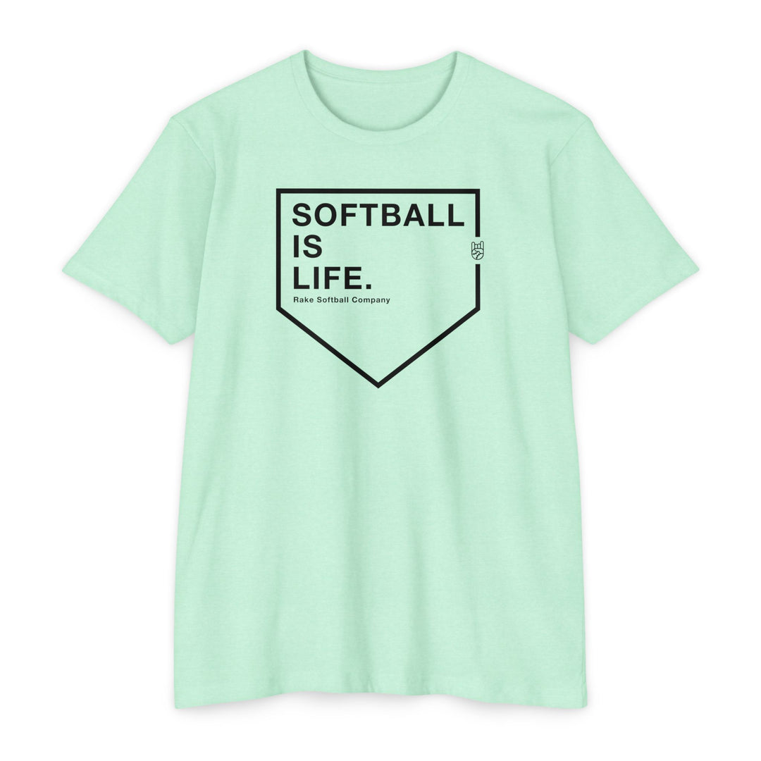 Softball Is Life Tee - Rake Baseball Company - RAKE BASEBALL | BASEBALL T-SHIRT | BASEBALL CLOTHING | GOOD VIBES ONLY