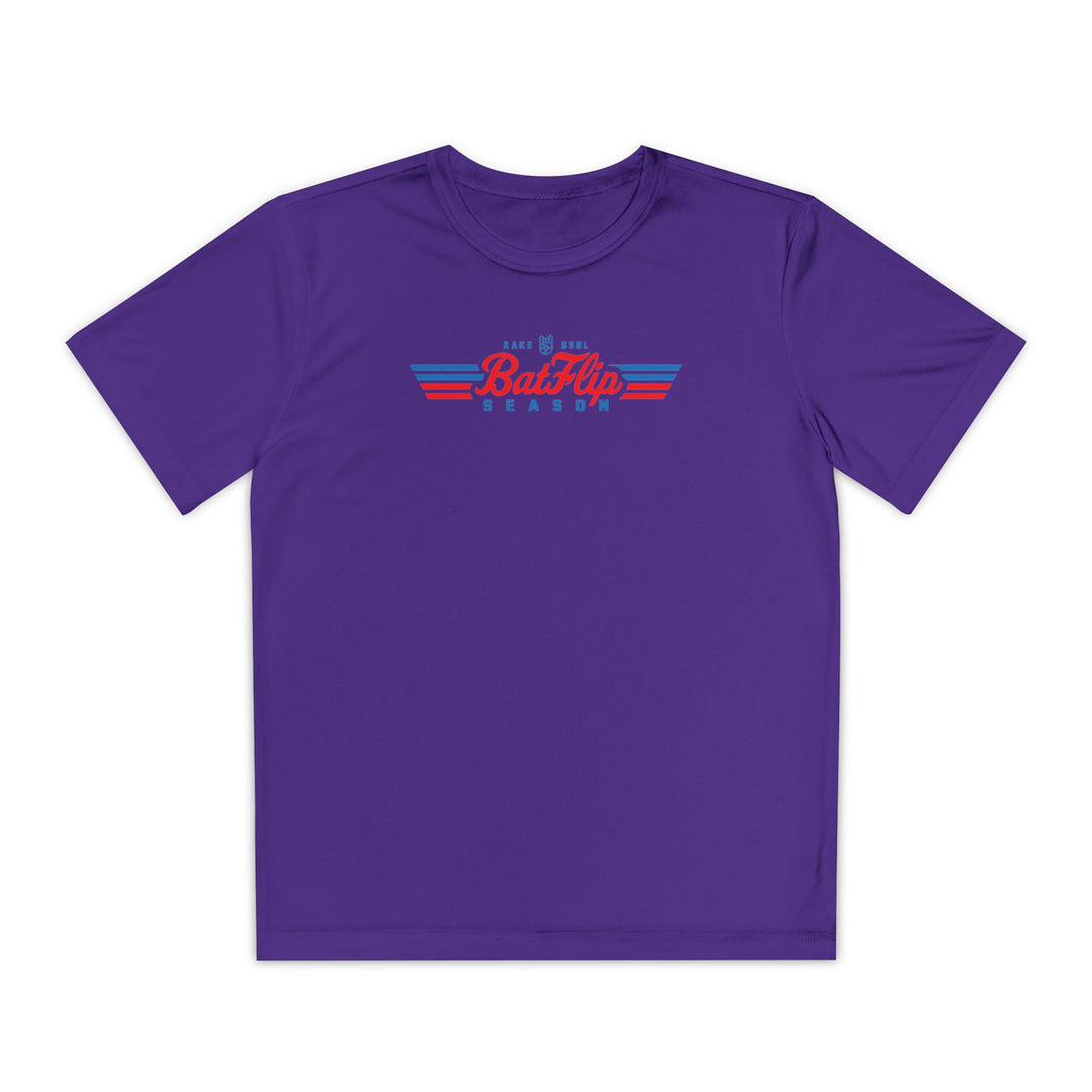 Kids Bat Flip Season Dry Fit Tee