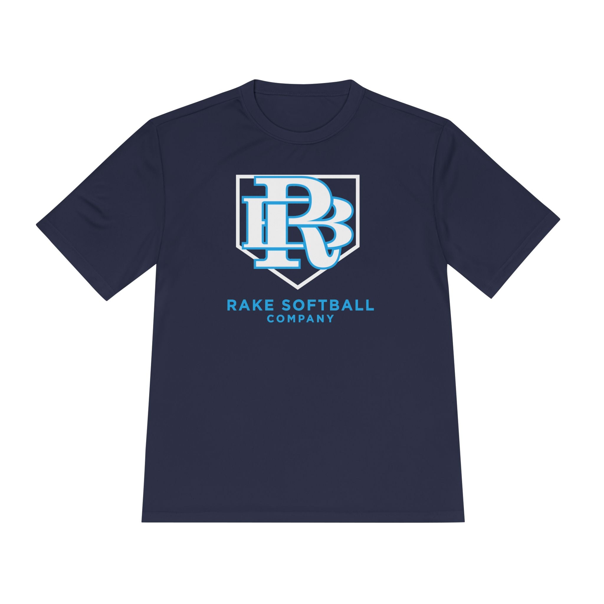 RB Homeplate Softball Dry Fit Tee - Rake Baseball Company - RAKE BASEBALL | BASEBALL T-SHIRT | BASEBALL CLOTHING | GOOD VIBES ONLY