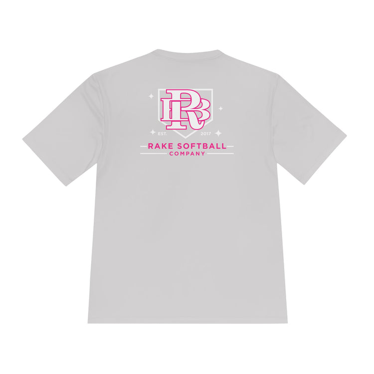 RB Homeplate Softball Dry Fit Tee - Rake Baseball Company - RAKE BASEBALL | BASEBALL T-SHIRT | BASEBALL CLOTHING | GOOD VIBES ONLY