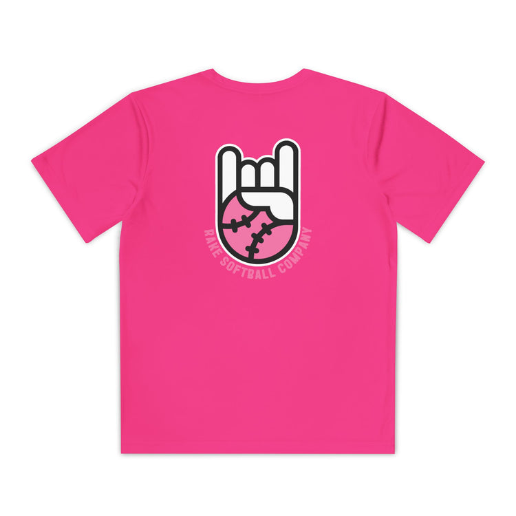 Kids Rake Softball Company Dry Fit Tee - Rake Baseball Company - RAKE BASEBALL | BASEBALL T-SHIRT | BASEBALL CLOTHING | GOOD VIBES ONLY